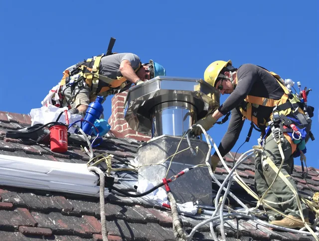 Protective chimney cap installed by Ontario Chimney Sweep in Ontario, CA