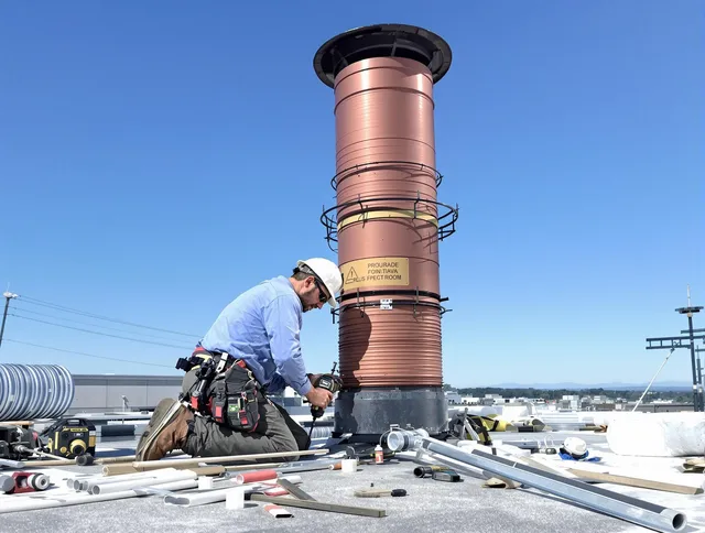 Installed chimney liner by Ontario Chimney Sweep in Ontario, CA