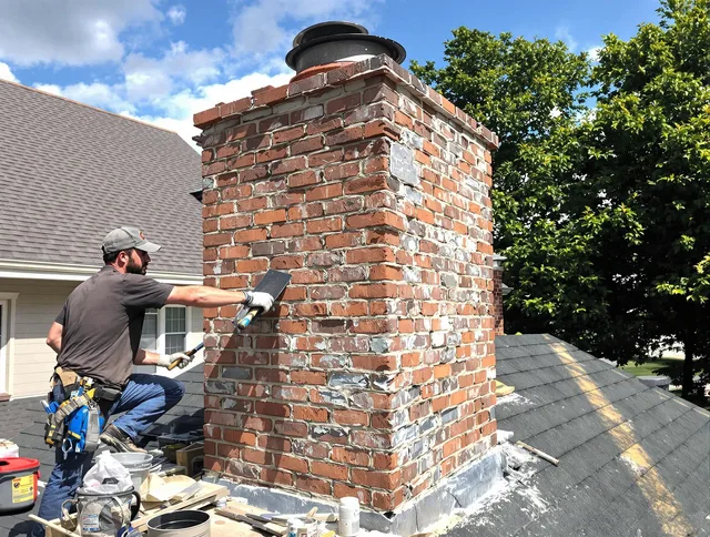 Completed chimney rebuild by Ontario Chimney Sweep in Ontario, CA