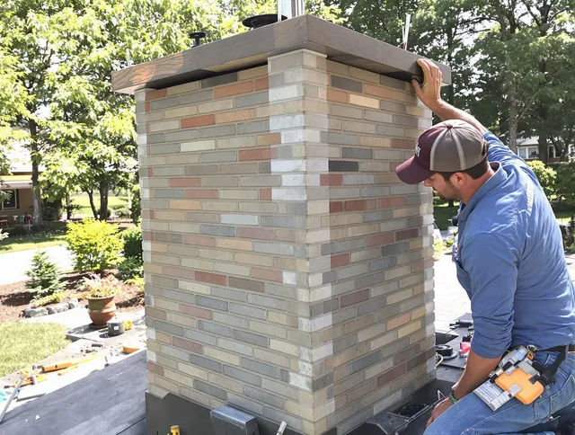 Ontario Chimney Sweep completing a modern chimney remodel in Ontario, CA