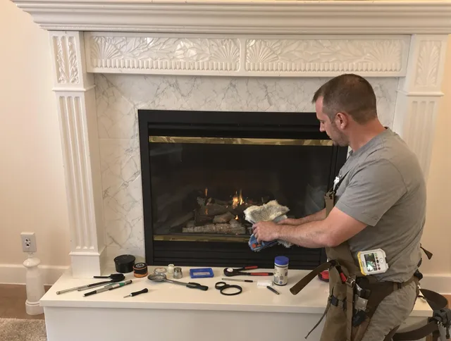 Ontario Chimney Sweep performing fireplace maintenance in Ontario, CA