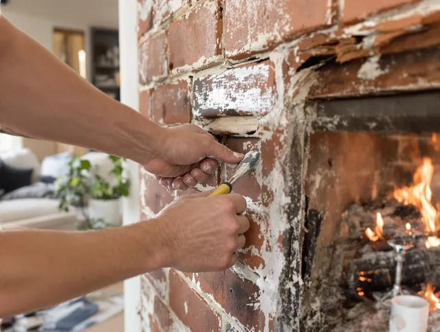 Routine fireplace repair by Ontario Chimney Sweep in Ontario, CA