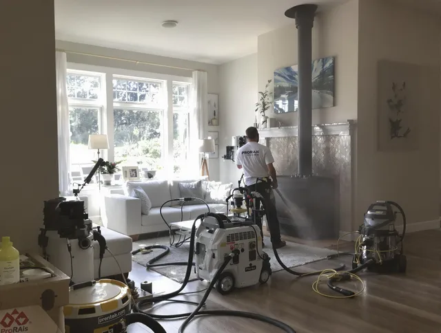 Soot removal service by Ontario Chimney Sweep for a fireplace in Ontario, CA